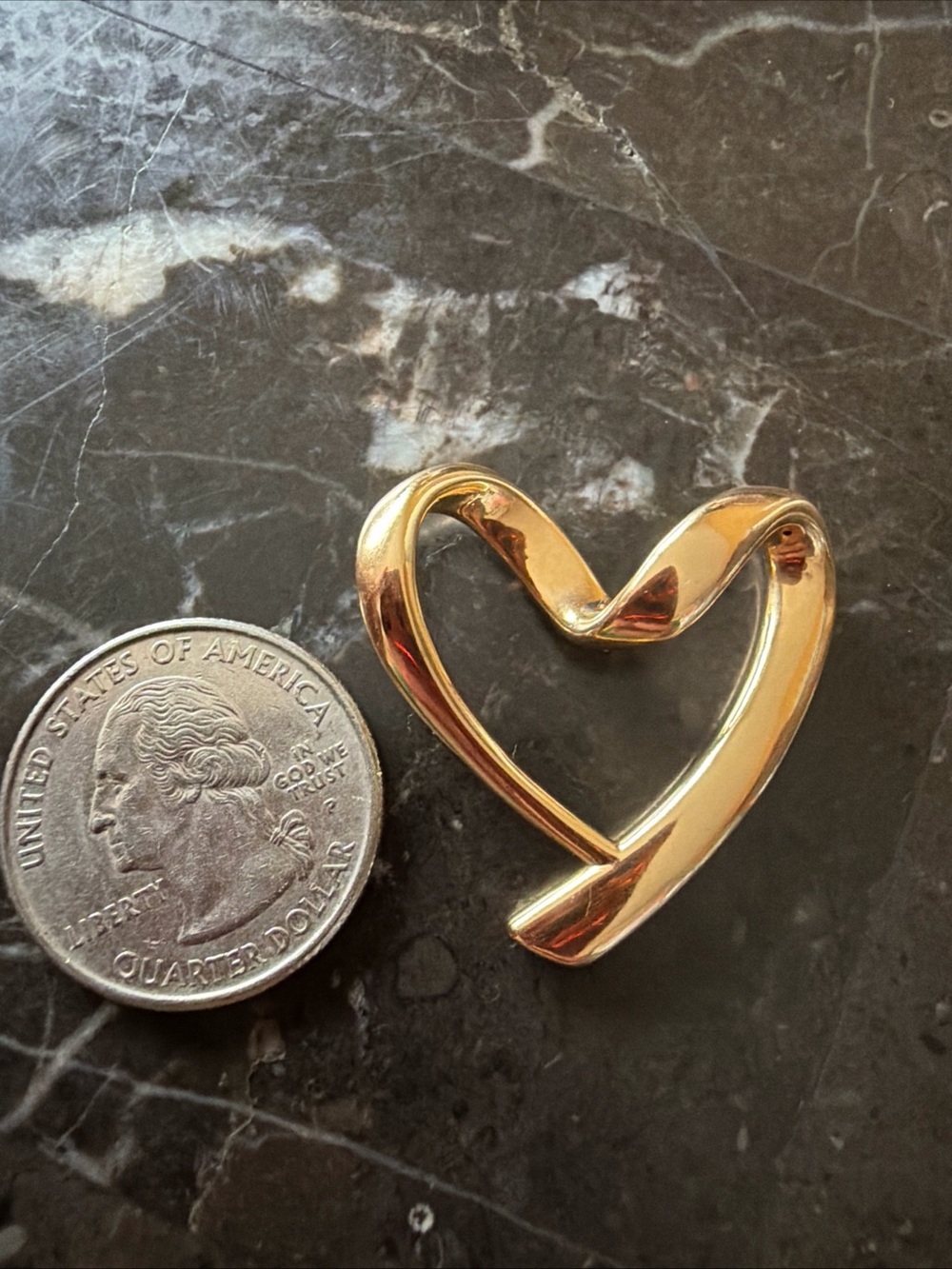 K18 Electroform happy heart Gold Pendant Charm - Women's Jewelry